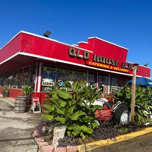 the front of the restaurant