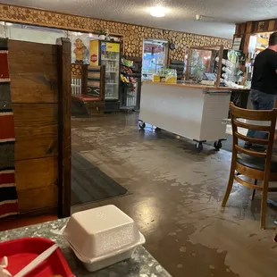 the inside of a restaurant