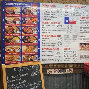menu and prices