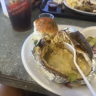 Big BBQ Baked Potato with Your Choice of Meat