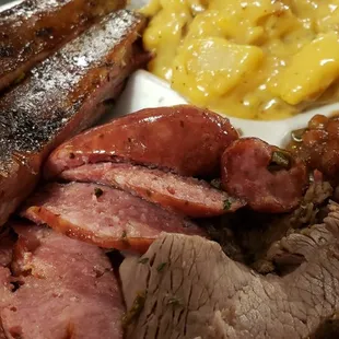 Close up of the 3 Meat Plate