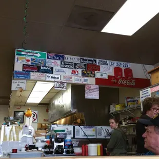 Lots of stuff on he walls and fun sassy servers