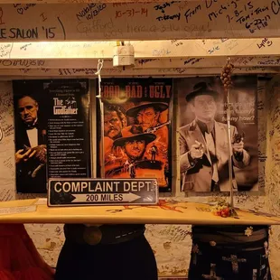 a surfboard on a counter