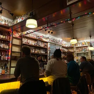 The bar with lot and lots of bourbons