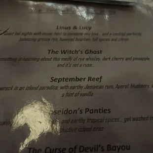 What's in the September Reef/Other secret menu