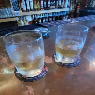 Angels Envy on the left, Eagle Rare on the right