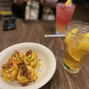 Fried deviled eggs and a Housewife