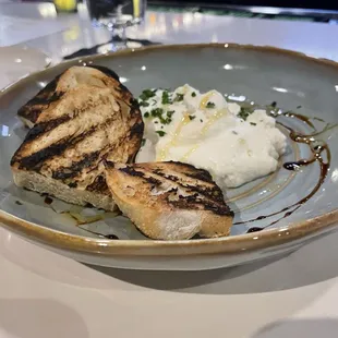 Whipped ricotta with toast