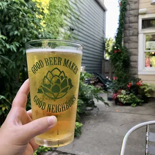 Honey lavender cider on the patio