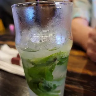 I highly recommend their mojito!  The house made limeade makes it so good and refreshing.