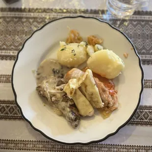 a plate of food on a table