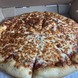 Cheese pizza with extra sauce soo good