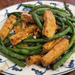 String Beans with Dry Fried Tofu