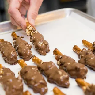 chocolate covered pretzels