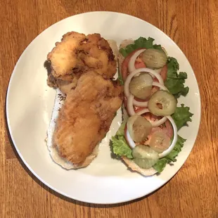 Giant chicken sandwich