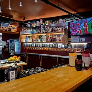 the bar and counter