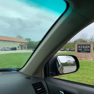 a view from inside a car
