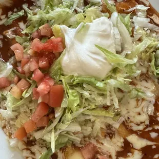 Enchiladas Rancheros (vegetarian)