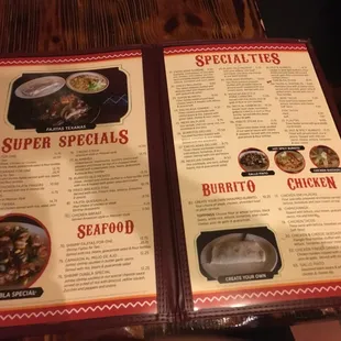 new menus have arrived!