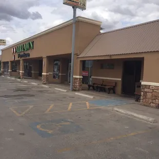 Front entrance with handicap parking n ramp