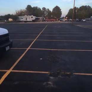 Big parking lot for trailers n 18 wheelers