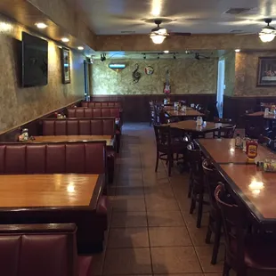 Newly remodeled with new tables and booths