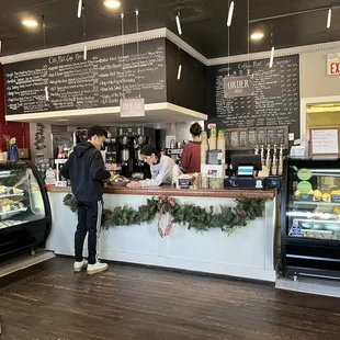 customers at the counter