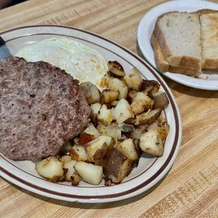 All Beef Hamburger Steak and Eggs