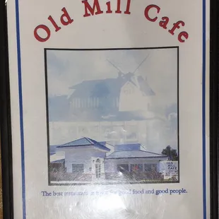Front of menu - page 1
