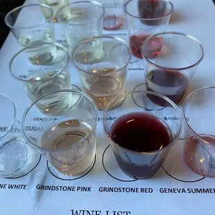 Wine flights