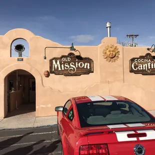Front of the restaurant with a bell!!