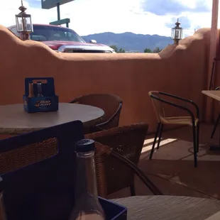Nice patio area with mountain views!