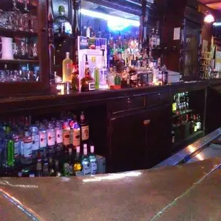 the bar counter