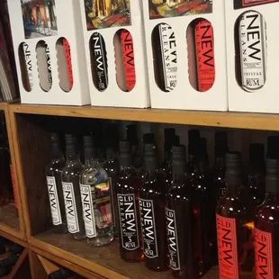 Rums for sale- Crystal (original), 3 Year aged, and Cajun (spiced). Cajun tastes like gingerbread!