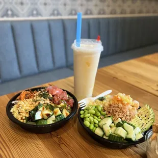 Poke Bowl and Bubble Tea