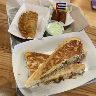 Lunch from the Cuban place.   For being on the side of I 95, this was really amazing Cuban food.