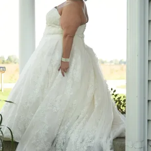 The porch and the backdrop just provides for a wonderful photo.