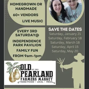 a flyer for a farmers market