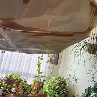 Bag was full of sauce, utensils and other items in bag were sticky and covered in sauce.