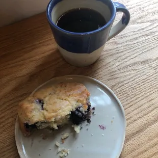 Blueberry scone. Honey processed manual pour
