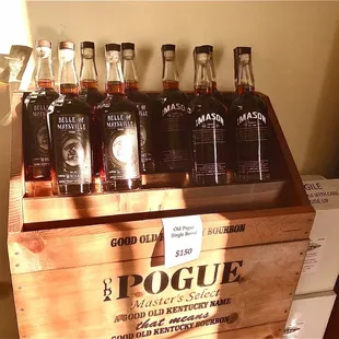 Belle of Maysville is single barrel Wheat Whiskey. Mason is a single barrel bourbon.