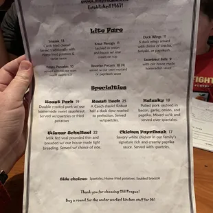 Menu 10/27/22