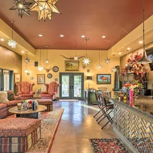 the bar and lounge area