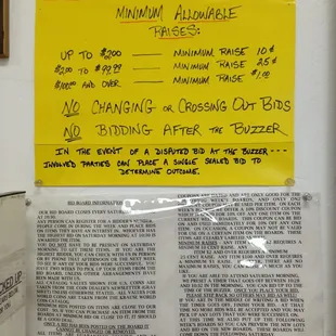 Bid Board Rules