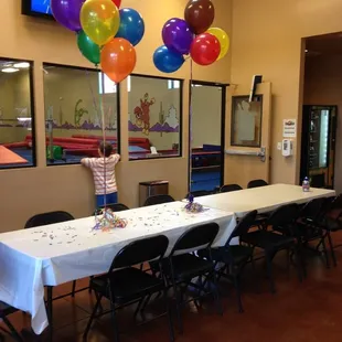 We offer birthday parties in both of our gymnasiums!