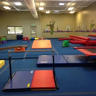 Here's a look at our preschool gymnasium all set up for classes!