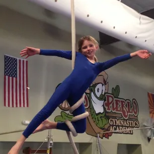 We have Circus classes as well!  Our 3-D Movement class practices on Sunday mornings.