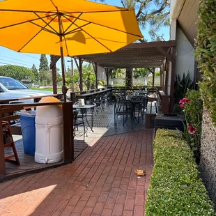 Outdoor seating is nice.