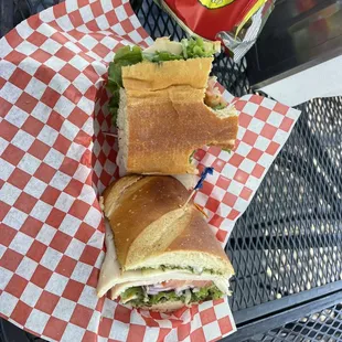 Basil, turkey sandwich