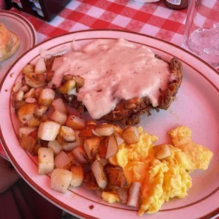 Country Fried Steak with Eggs